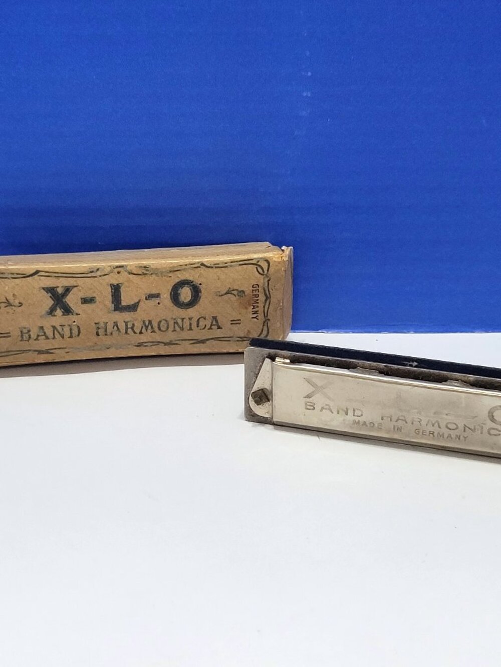 Antique X-L-O Band Harmonica Made in Germany Key of C